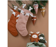 Calcetn de Navidad Deer Cinnamon Personalizable