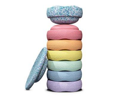 Stapelstein Set Winter Special Rainbow Complete Pastel