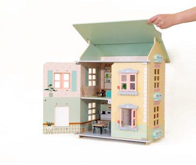 Spring Cottage Dollhouse Furnished