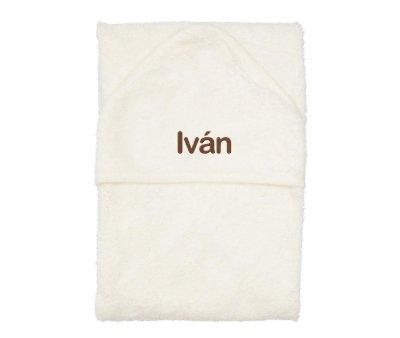 Cloak / Large Daisy White Personalized Bath Towel