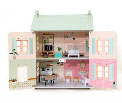 Spring Cottage Dollhouse Furnished