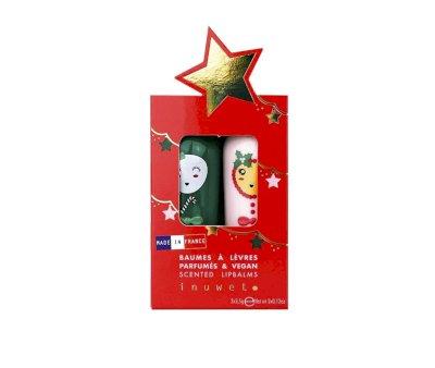 2 Lip Balms Star Christmas Cherry and Caramel