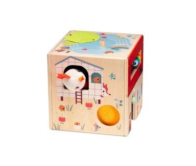 Wooden Farm Activity Cube