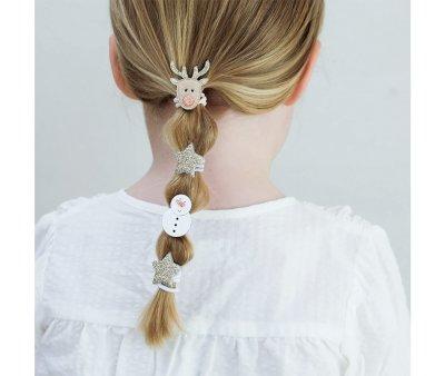 6 Elastici Capelli Renna Natale