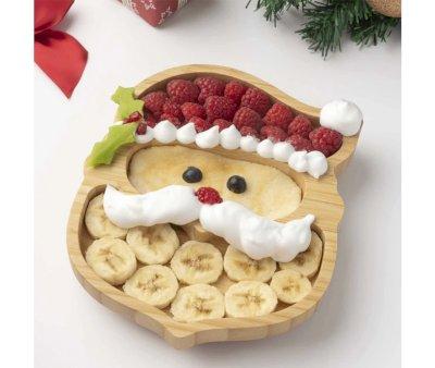 Piatto Ventosa Eco Bamb Santa Claus