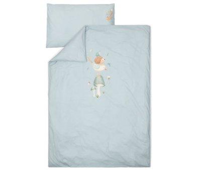 Capa edredo 100 x 140 cm e Fronha Pure Blue Forest Friends