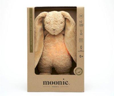 Peluche Luz-Sonido Conejo Orgnico Moonie Cappuccino Natur Personalizable