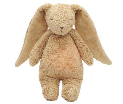 Peluche Luz-Sonido Conejo Orgnico Moonie Cappuccino Natur Personalizable