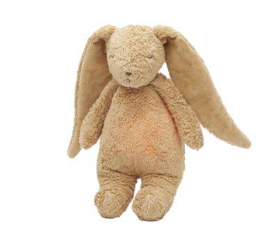 Peluche Luz-Sonido Conejo Orgnico Moonie Cappuccino Natur Personalizable