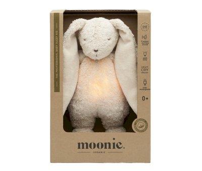 Peluche Luz-Sonido Conejo Orgnico Moonie Sand Natur Personalizable