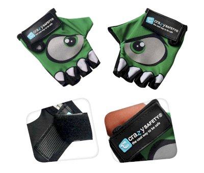 Green Gloves with Reflective Eyes