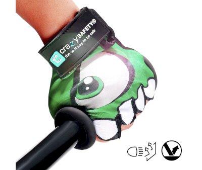 Green Gloves with Reflective Eyes