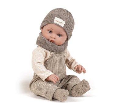 Les Bambinis Yann Doll with Herringbone Romper and Accessories