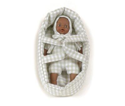 Bambolotto Minis Pio con Cesta Vichy Verde