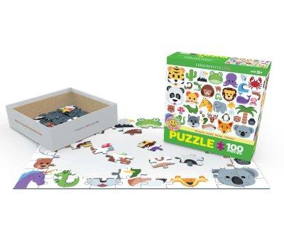 Puzzle Emoji Wild Animals 100 Pieces