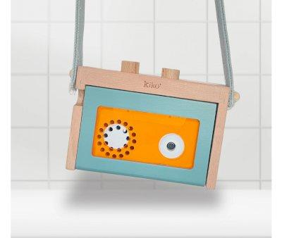 Mini Magntophone en Bois Blue
