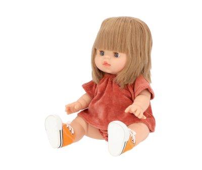 Bambola Gordis Minikane Yz Chiude gli Occhi Completo Velluto Marsala e Komvers