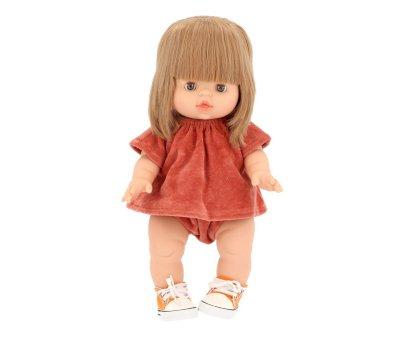 Bambola Gordis Minikane Yz Chiude gli Occhi Completo Velluto Marsala e Komvers