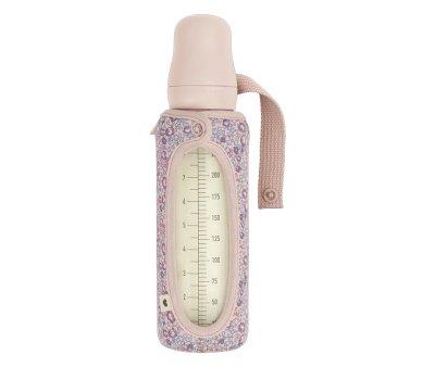 Bouteille en Verre BIBS Blush 225 ml + Housse Biberon Large