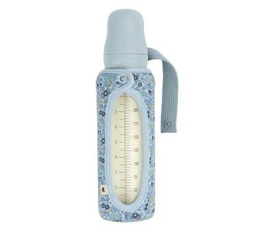 Biberon en Verre Baby Blue 225 ml + Housse Biberon Large