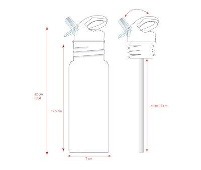 Stainless Steel Bottle Prt Take a Sip Dino 500 ml