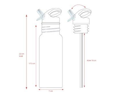Stainless Steel Bottle Prt Drinkfles Take a Sip Unicorn 500ml