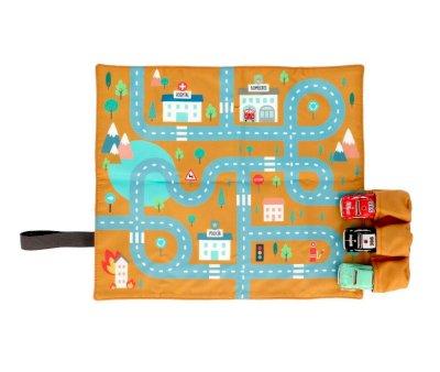 Juego Mantel con Circuito Mostaza + 3 Coches (3)