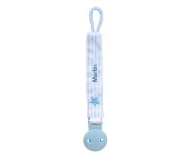 Personalized Pacifier Holder Oxford Blue