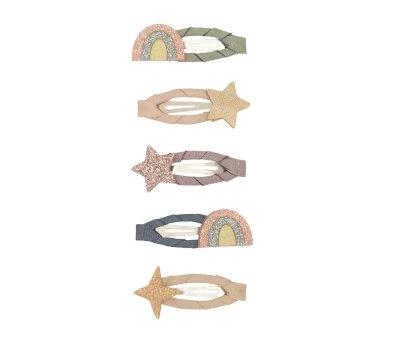 5 Mini Clips Rainbow & Star