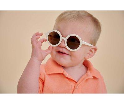 Sunglasses (0-2) Flexible Euro Round Sweet Cream
