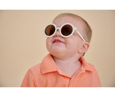 Sunglasses (0-2) Flexible Euro Round Sweet Cream