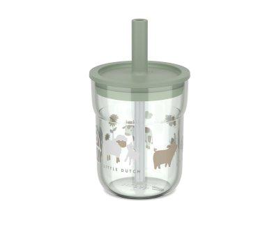 Vaso con Pajita Mio Little Farm 250 ml
