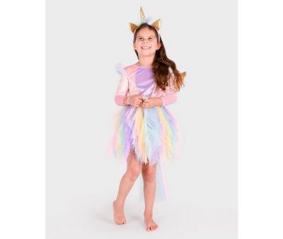 Fato de Unicrnio Pastel 6-8 anos