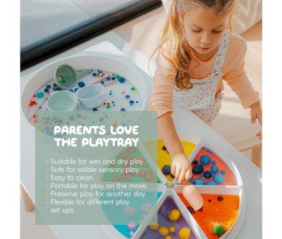 Bandeja sensorial PlayTray com compartimentos e tampa removveis