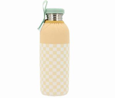 Botella Acero con Funda Stripes Yellow Chess Personalizable 750ml