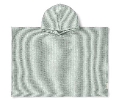 Poncho Paco com Bordado Stripes Peppermint/Creme de la Creme