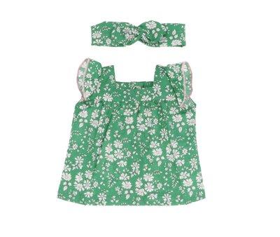 Vestido y Diadema Ida Liberty Capel Verde mile & Ida para Muecos Gordis