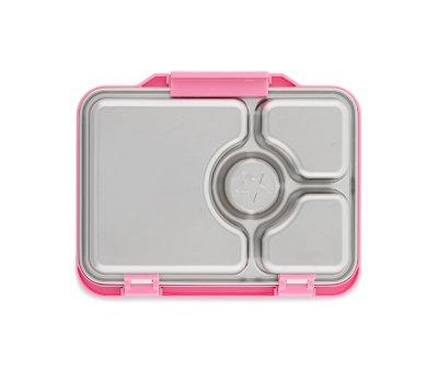 Lunch Box Yumbox Pret Acciaio Rosa 4 Spazi