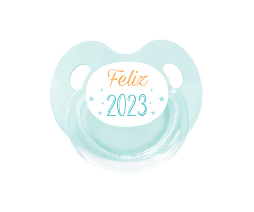 Chupete Retro Aqua Feliz 2023