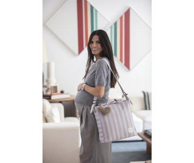 Borsa Cambio con Fasciatoio Sintra Beige Personalizzabile