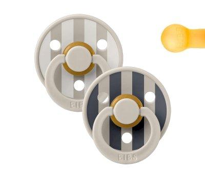 2 chupetas BIBS Studio Colour Round Block Sand Mix