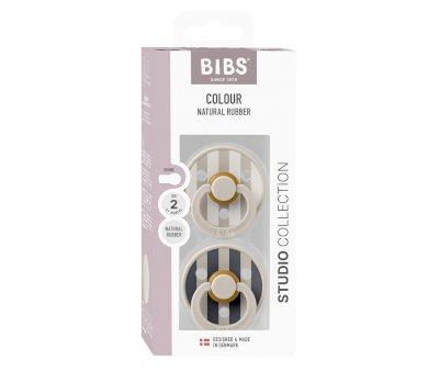 2 chupetas BIBS Studio Colour Round Block Sand Mix