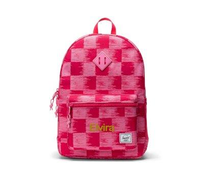 Mochila personalizvel Herschel Heritage Youth Check Yourself Raspberry