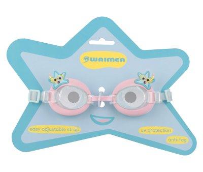 Occhiali Nuoto Junior Cartoon Kids Moko Rosa