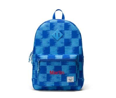 Mochila personalizvel Herschel Heritage Youth Check Yourself Dazzling Blue