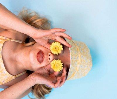 Cappello da Spiaggia Reversibile Florish Giallo