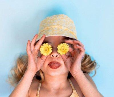 Cappello da Spiaggia Reversibile Florish Giallo