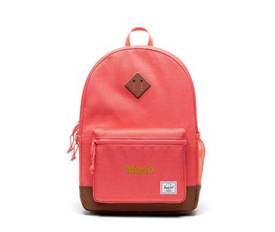 Mochila personalizvel Herschel Heritage Youth Dubarry Saddle Brown