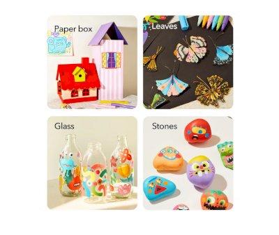 60 Pennarelli Acrilici Punta Pennello con Astuccio Doodle