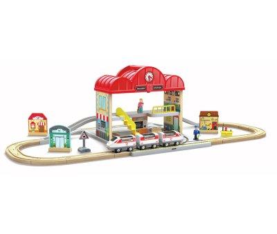 Conjunto de estao de trem porttil - 40 peas